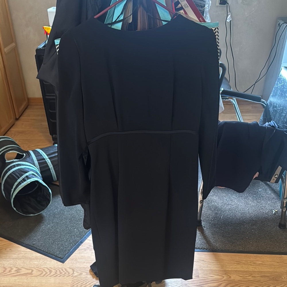 Jones New York Black Sheath Dress with Bell Sleeves